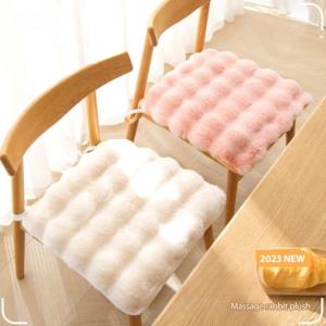 もこもこ 2枚セット チェアパット 滑り止め ...の詳細画像1
