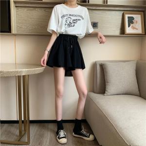 パンツ レディース ショート丈 ガウチョパンツ...の詳細画像1