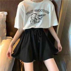 パンツ レディース ショート丈 ガウチョパンツ...の詳細画像3