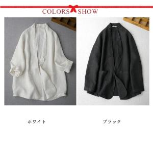 サマージャケット レディース リネンジャケット...の詳細画像5