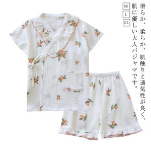 パジャマ レディース 春 夏 ガーゼパジャマ ...の詳細画像5