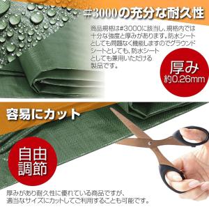 防水シート 屋外 床 屋根 厚手 グリーンシー...の詳細画像5