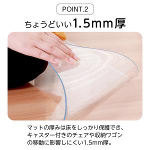 キッチンマット 80 240 透明 拭ける 台...の詳細画像2