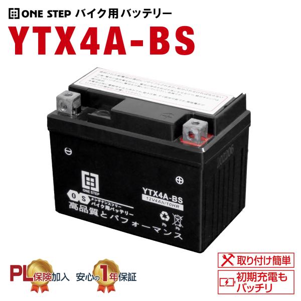 バイクバッテリー充電器 充電 バイク 適合表 4.0Ah ONE STEP