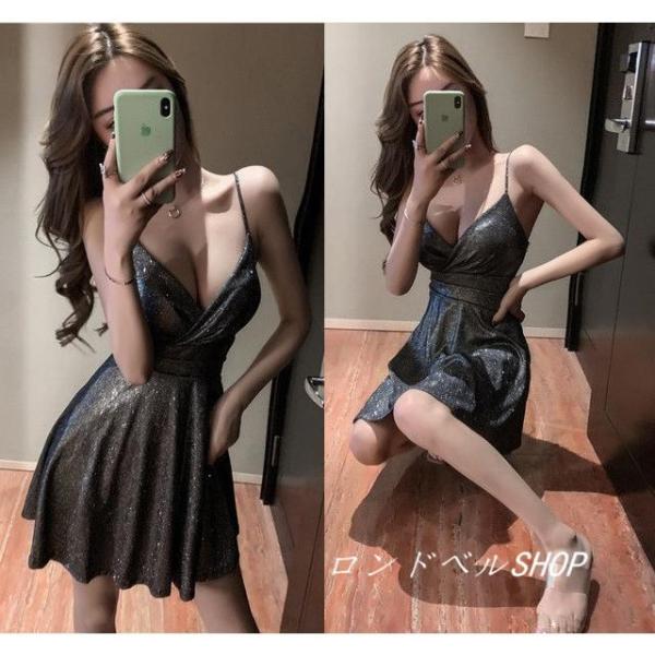 夜店ドレス ワンピース レディース 夏 30代 セクシー Vネック タイト ミニワンピース フェミニ...