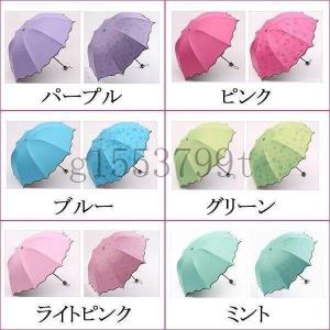 折りたたみ傘UVカットレディース完全遮光傘日傘...の詳細画像1