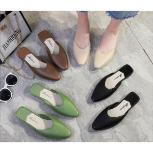 ミュールサンダルレディースぺたんこフラットサン...の詳細画像5