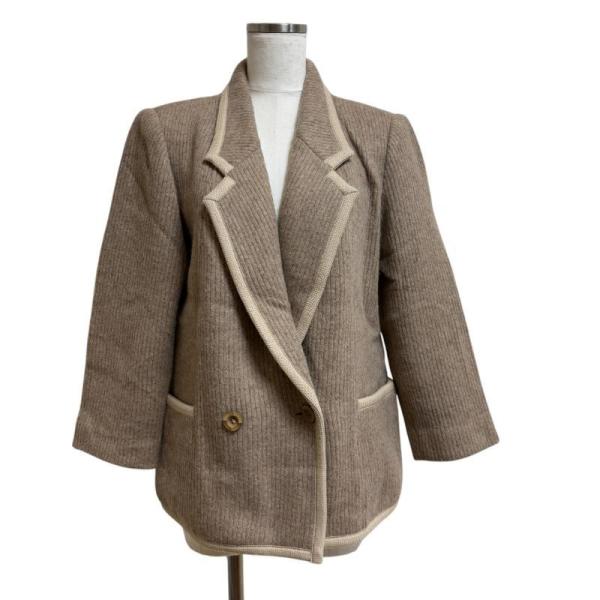 PART1 ROBE  レディース アウター 高級 アンゴラ ブレンド ダブルブレスト ニット ジャ...