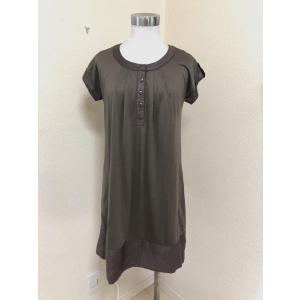 アナイ 国内正規総代理店アイテム 半袖カットソーワンピース38号 ブラウン