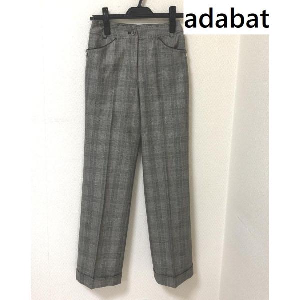 adabat（アダバット）レディース　ゴルフ　グレンチェック　ロングパンツ　36号
