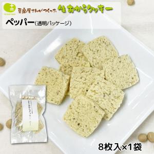 おからクッキー ペッパー(8枚入) 牛乳 バター マーガリン 卵 不使用 / 保存料 香料  ポイント 消費 消化 お試し 低糖質 低カロリー se-ten-two-179 爆買