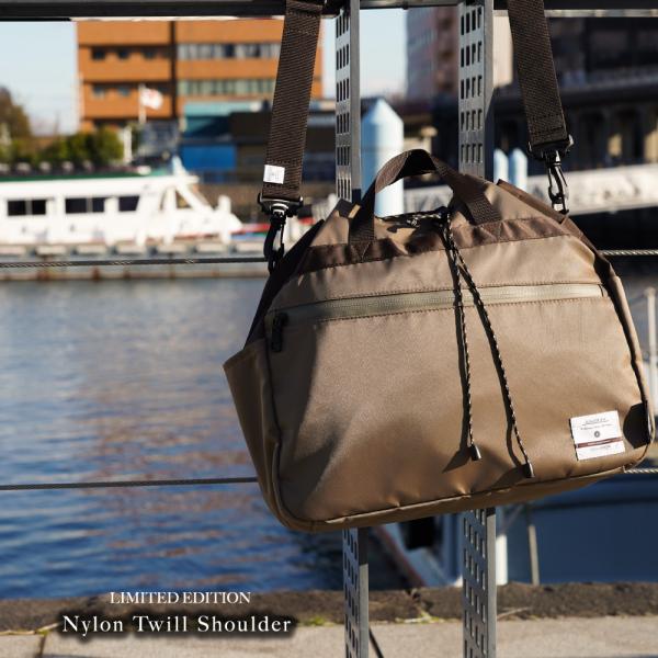 ショルダーバッグ 大容量 軽量 ナイロン 鎌倉天幕 × AS2OV メンズ 斜め掛け 肩掛け ツイル...