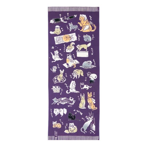 手ぬぐい おしゃれ かわいい てぬぐい猫 動物 長め 綿100% 注染 剣道 面タオル クリスマス ...