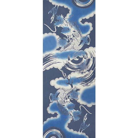 手ぬぐい おしゃれ かっこいい 龍 青龍 正月 干支 長め 綿100% 注染 剣道 面タオル クリス...