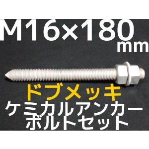 ケミカルボルト アンカーボルト ドブメッキ M16×180mm
