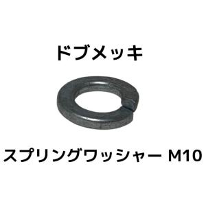 ドブメッキ スプリングワッシャー M10 ドブスプリングワッシャー ドブめっき どぶめっき ばね座金【サイズ交換/キャンセル不可商品】【取寄せ品】