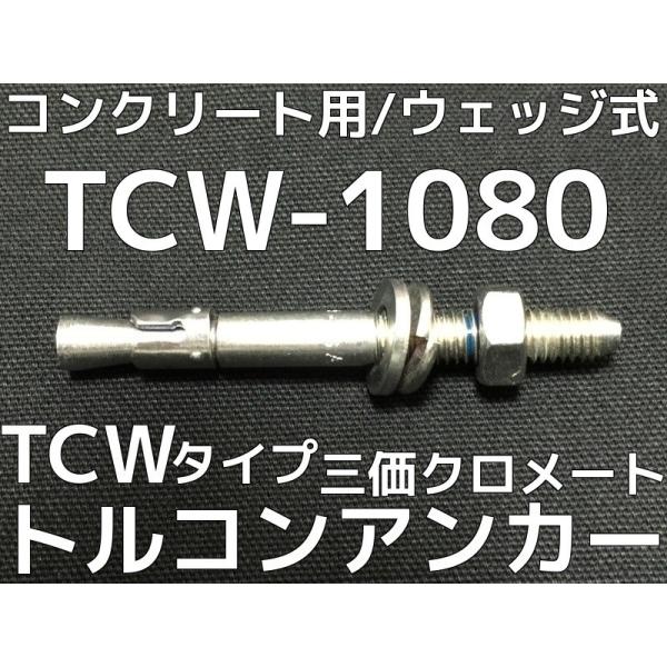 サンコーテクノ トルコンアンカー TCW-1080 M10 全長80mm 30本 スチール製 三価ク...