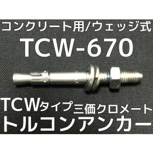 サンコーテクノ トルコンアンカー TCW-670 M6 全長70mm 50本 スチール製 三価クロメート処理 コンクリート用 ウェッジ式 締付方式 平行拡張型「取寄せ品」｜tenyuumarket