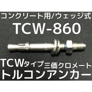 サンコーテクノ トルコンアンカー TCW-860 M8 全長60mm 50本 スチール製 三価クロメート処理 コンクリート用 ウェッジ式 締付方式 平行拡張型「取寄せ品」｜tenyuumarket