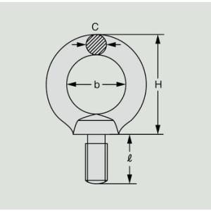 アイボルト EyeBolt ユニクロメッキ W...の詳細画像3
