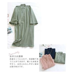 一部即納 綿 和風パジャマ ルームウエア 甚平...の詳細画像5