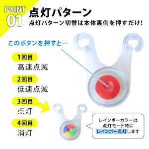 ロープ ライト LED テント タープ 電池交...の詳細画像2