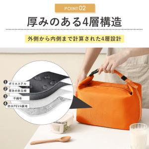 保冷ランチバッグ ランチバッグ おしゃれ 大き...の詳細画像2