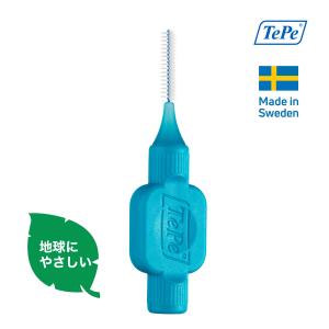 TePe オリジナル歯間ブラシ 単品20本入 0.6mm ブルー キャップ付き｜tepe-officialstore