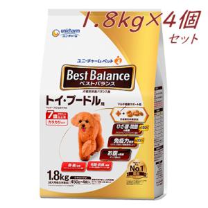 ユニ・チャーム　ベストバランス　カリカリ仕立て　トイ・プードル用　7歳以上　1.8kg×4個セット　...