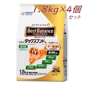 ユニ・チャーム　ベストバランス　カリカリ仕立て　ミニチュア・ダックスフンド用　1.8kg×4個セット...