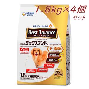 ユニ・チャーム　ベストバランス　カリカリ仕立て　ミニチュア・ダックスフンド用　7歳以上　1.8kg×...