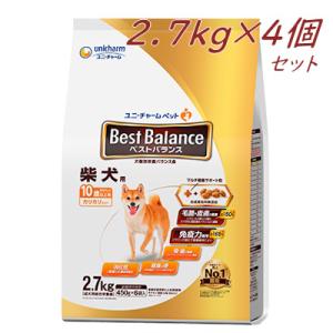 ユニ・チャーム　ベストバランス　カリカリ仕立て　柴犬用　10歳以上用　2.7kg×4個セット　犬用　...