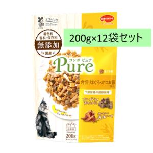 日本ペットフード　コンボ　ピュア　キャット　まぐろ味・角切りまぐろ・かつお節添え　200g×12袋セ...