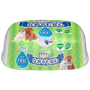 ユニ・チャーム　デオクリーン　純水99%ウェットティッシュ　本体　７０枚　犬猫　ペット用ウエットティ...