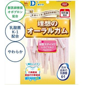 ダイワ　桜型スティック　いちごミルク　７５ｇ　犬用　おやつ　歯みがき　デンタル　棒ガム　国産　