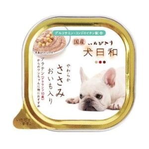 わんわん　国産　犬日和トレイ　やわらかささみ　おいも入り　10歳以上におすすめ　100ｇ　犬用　アル...