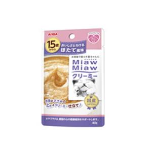 アイシア　ミャウミャウ　クリーミー　15歳からのほたて風味　40ｇ　猫パウチ　ウエット　クリーミータイプ　一般食　　