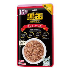 アイシア　黒缶パウチ　15歳頃からの　まぐろとかつお　70ｇ　猫パウチ　ウエット　ゼリータイプ　総合栄養食　　