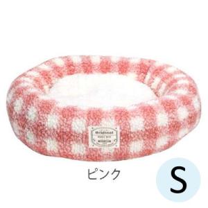 ペットベッド　冬用　ラウンドベッド　ピンク　Sサイズ　愛犬　犬用ベッド　あったかグッズ　犬用秋冬グッ...
