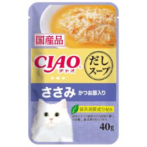 いなば　チャオ　CIAO　だしスープ　ささみ　かつお節入り　40ｇ　IC-217　猫パウチ　スープタ...