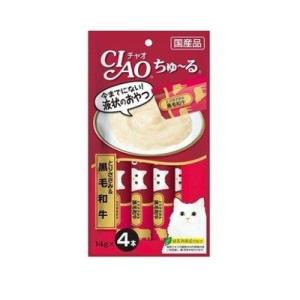 いなば　国産　 CIAOちゅ〜る　とりささみ＆黒毛和牛　14ｇ×4本　SC-144　猫用　おやつ　キ...