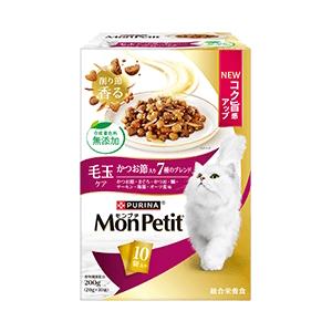 ネスレ　モンプチ　ボックスタイプ　毛玉ケア　かつお節入り7種のブレンド　200g(20g×10袋) ...