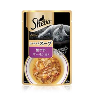 マース　 シーバ　アミューズ　シーフードスープ　蟹かま、サーモン添え　40ｇ　猫用　ウエット　キャッ...