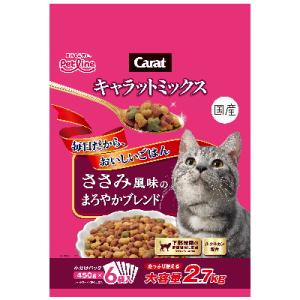 ペットライン　キャラットミックス　ささみ風味のまろやかブレンド　2.7ｋｇ(450ｇ×6分包)　猫用...
