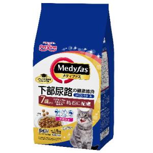 ペットライン　メディファス　7歳から　チキン味１．５ｋｇ　国産　キャットフード　ドライフード　成猫用