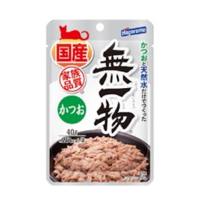 無一物パウチ　かつお　40ｇ　国産　猫用　ウエット　フレーク　水煮　キャットフード
