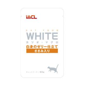 イトウ＆カンパニー　WHITE カツオ・マグロ ささみ入り ゼリー仕立て 60g【パウチ　ホワイト　...