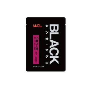 イトウ＆カンパニー　BLACK　カツオ・マグロ１５歳以上用ゼリー仕立て８０ｇ【パウチ　キャットフード...