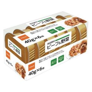 イトウ＆カンパニー　良品素材　ミニアルミトレイ　ビーフ＆野菜 　40g×6個　犬用　アルミトレイ　ウ...