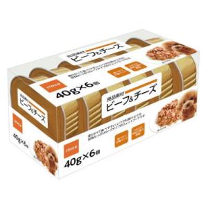 イトウ＆カンパニー　良品素材　ミニアルミトレイ　ビーフ＆チーズ　40g×6個　犬用　ウエットフード【...